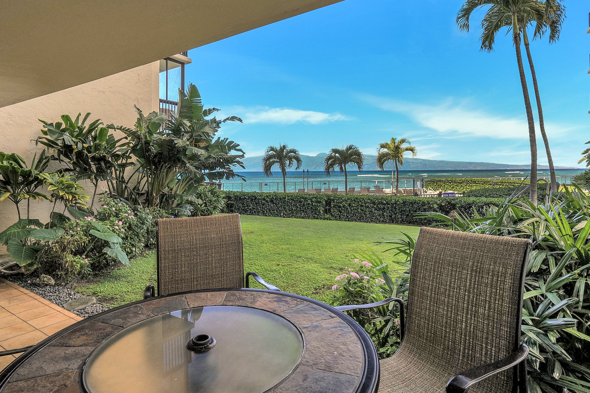 Enjoy your morning coffee with a beautiful ocean view and the sound of the waves!
