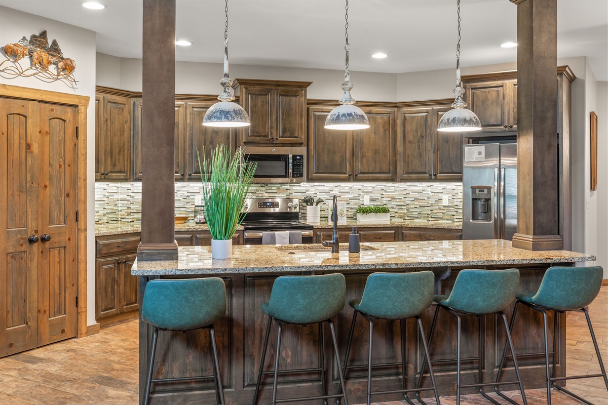 Fully stocked kitchen, just bring the ingredients!