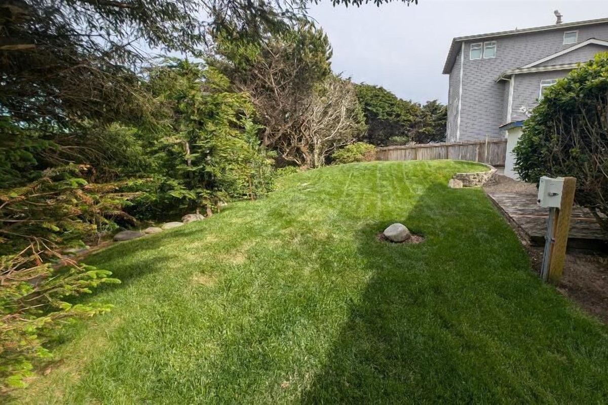 back yard not fenced