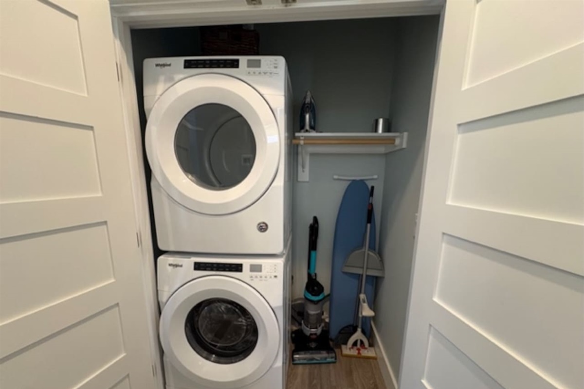 In-unit washer and dryer for guest convenience