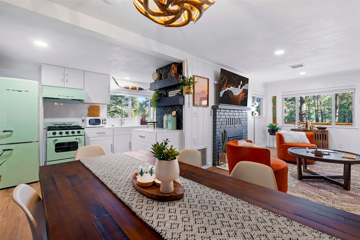 A great view. Imaging, cooking in the kitchen while friends or family have a game on TV or maybe just playing internet radio, talking and experiencing life, together.