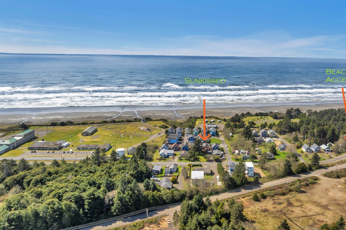 Sunkissed sits high on a bluff above the Pacific with beach access just around the corner