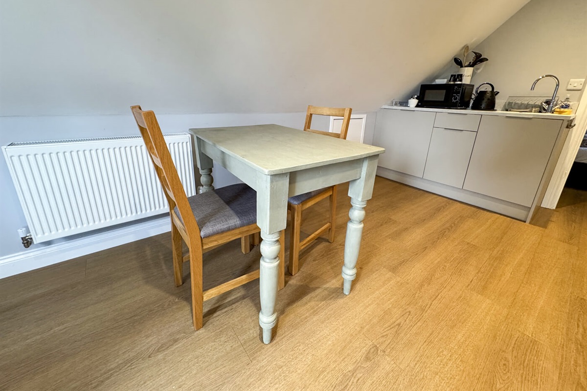 Dining area and kitchenette