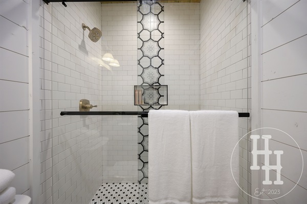 Downstairs walk in shower