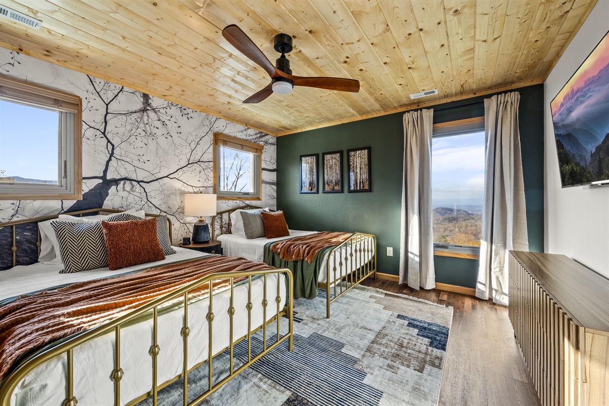 Enjoy stunning mountain views right from the bedroom windows