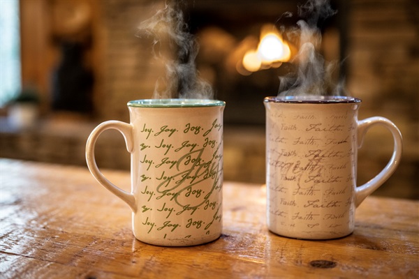 Cozy mornings by the fire- the perfect start to your smoky mountain morning