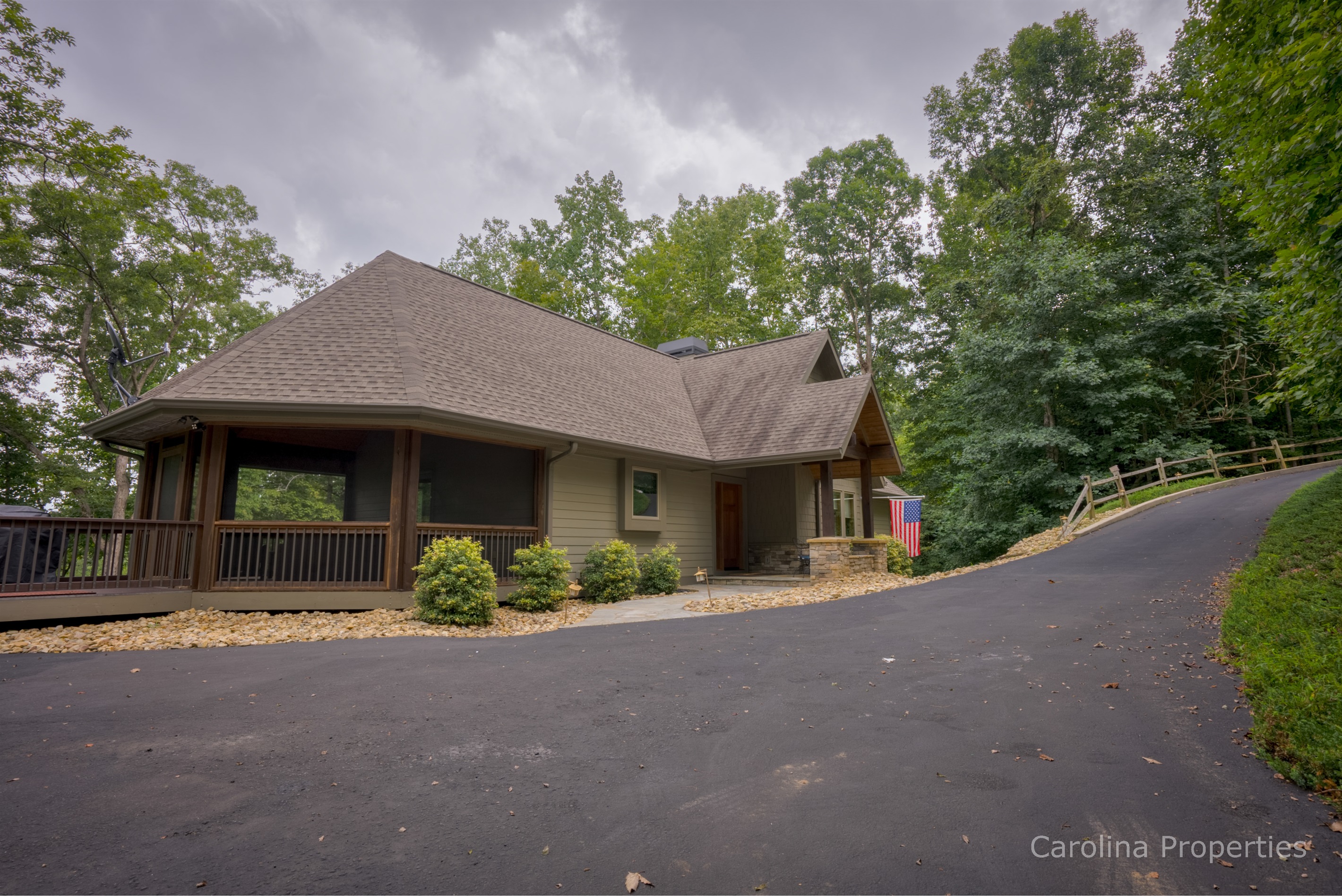 Driveway of the home