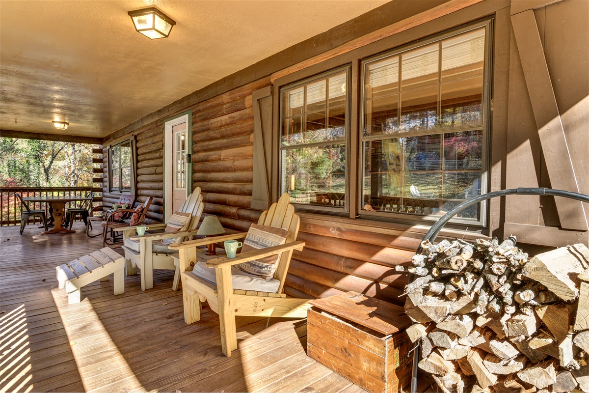 Plenty of Seating and Firewood Provided