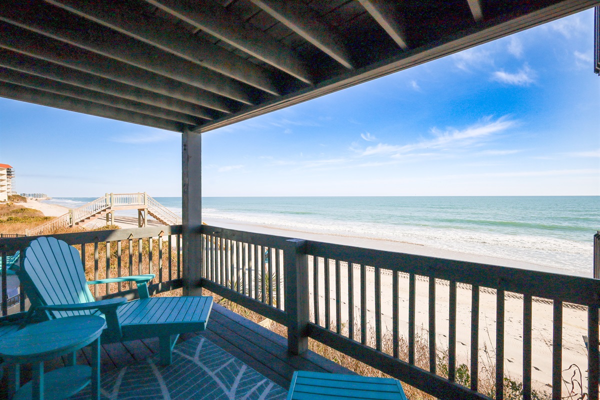 1st floor oceanfront balcony