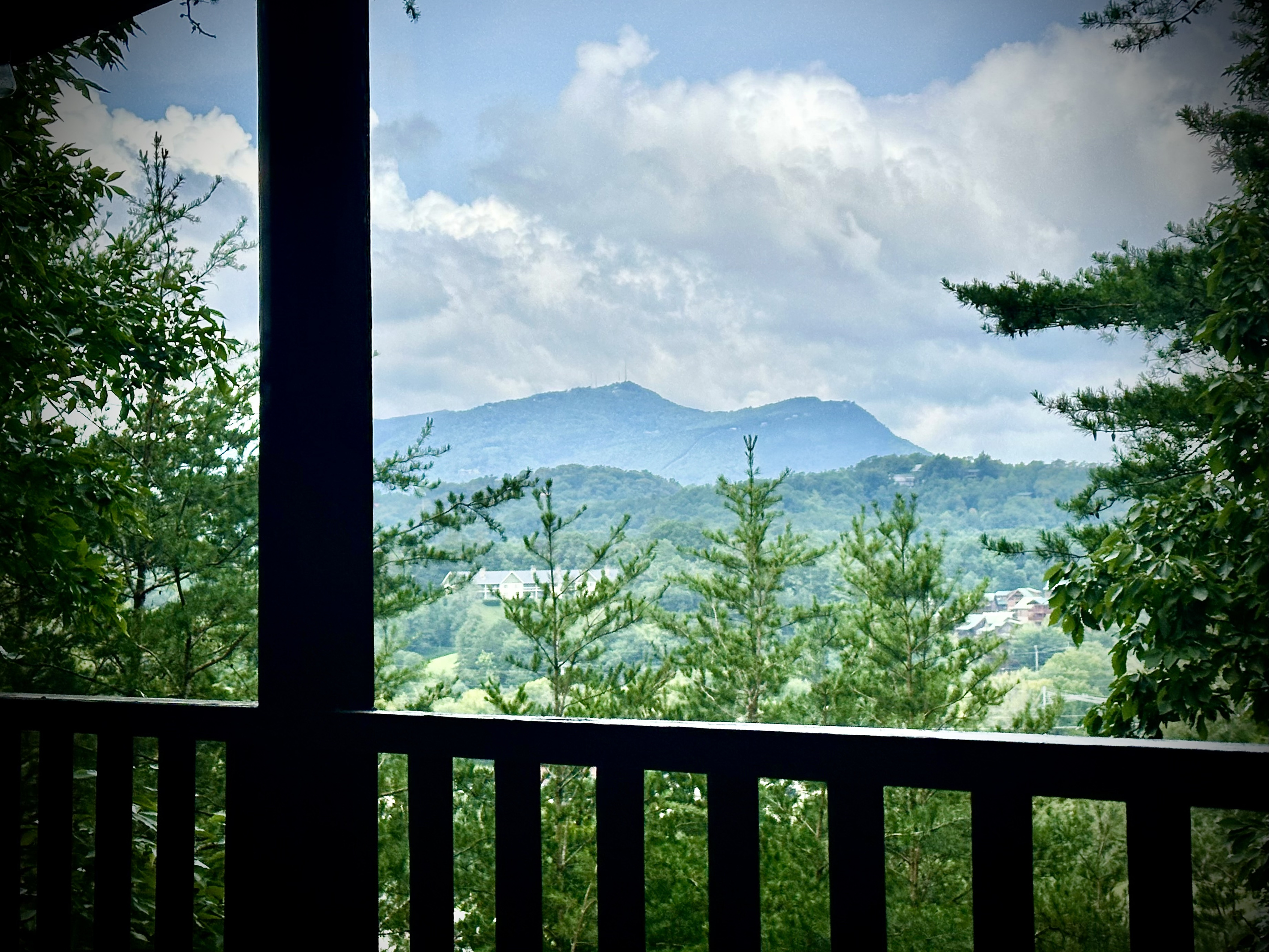 From the hot tub, porch swing or rocking chairs, you can rest and let these mountain views melt away the stress.  Come sit a spell!