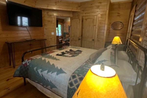 Primary bedroom with king sized bed 