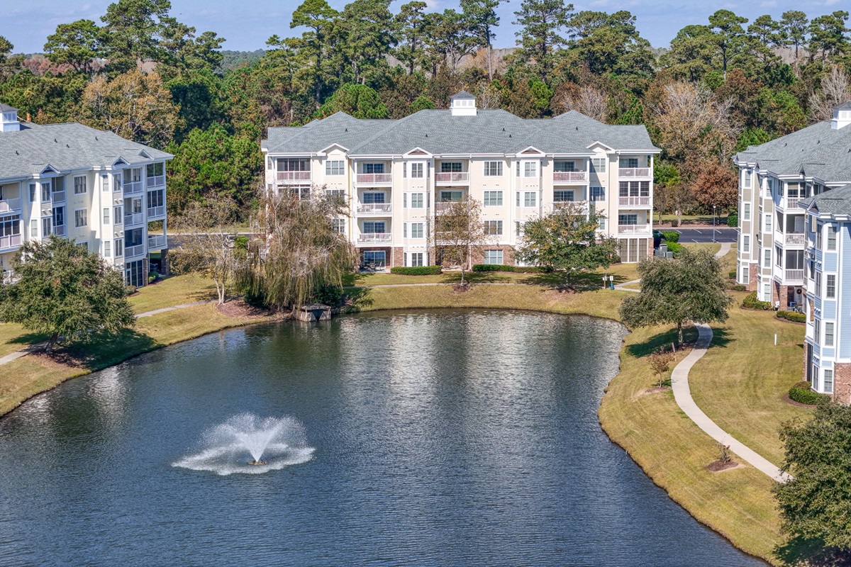 Stunning lake view from the building, offering tranquil waters and serene surroundings—an idyllic backdrop for relaxation and peaceful moments