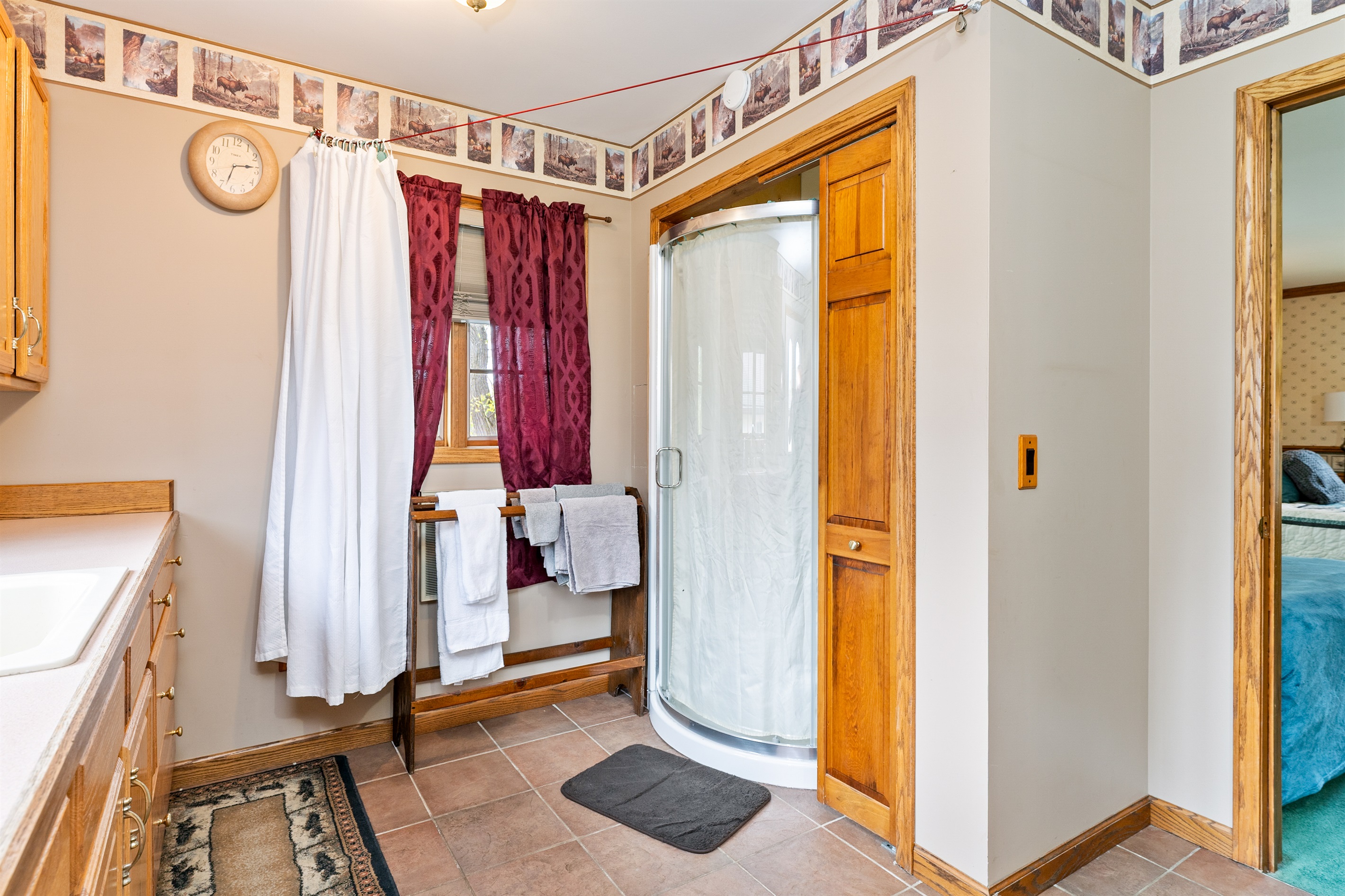 Room with additional shower