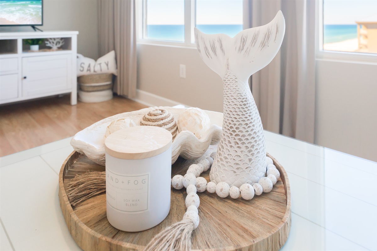 Styled with the beach in mind