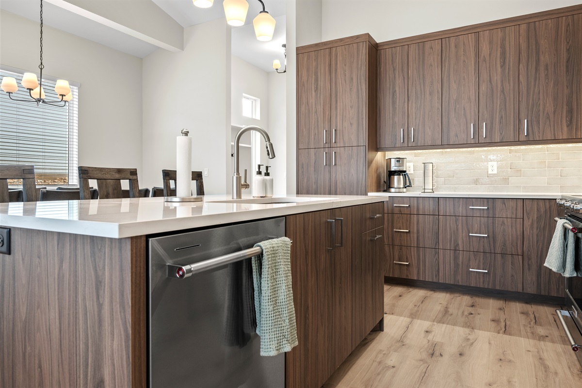 Coffee maker, toaster, and other essentials are provided.