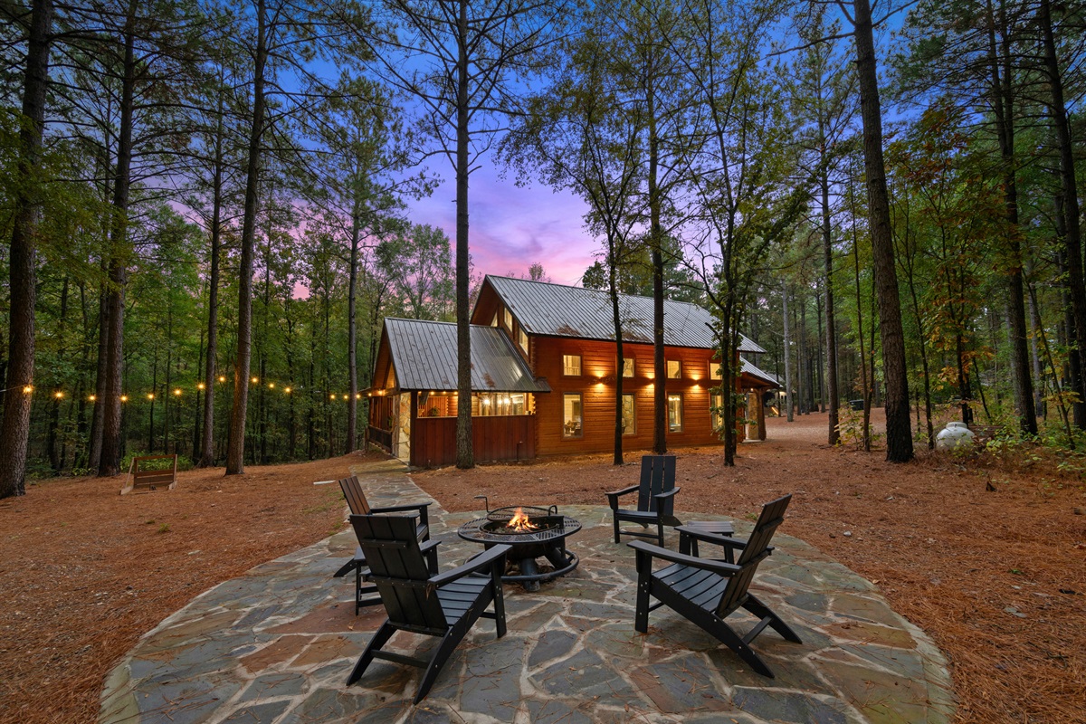 Wooded backyard area with space to explore.