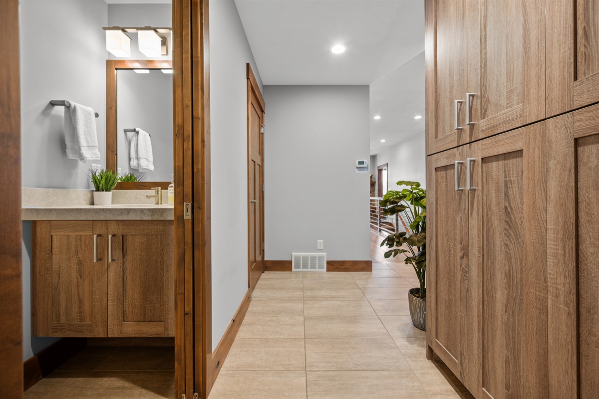 Half bath is located near the main living area