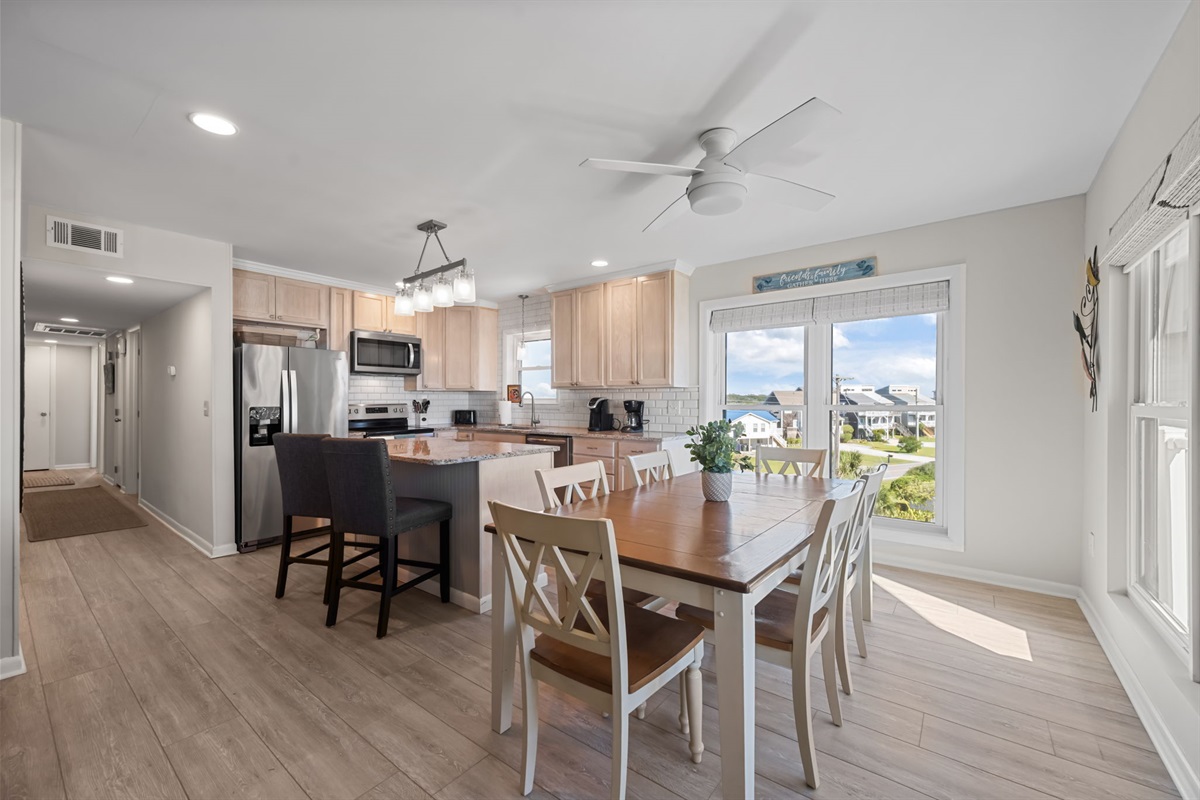 Dining table with seating for 6