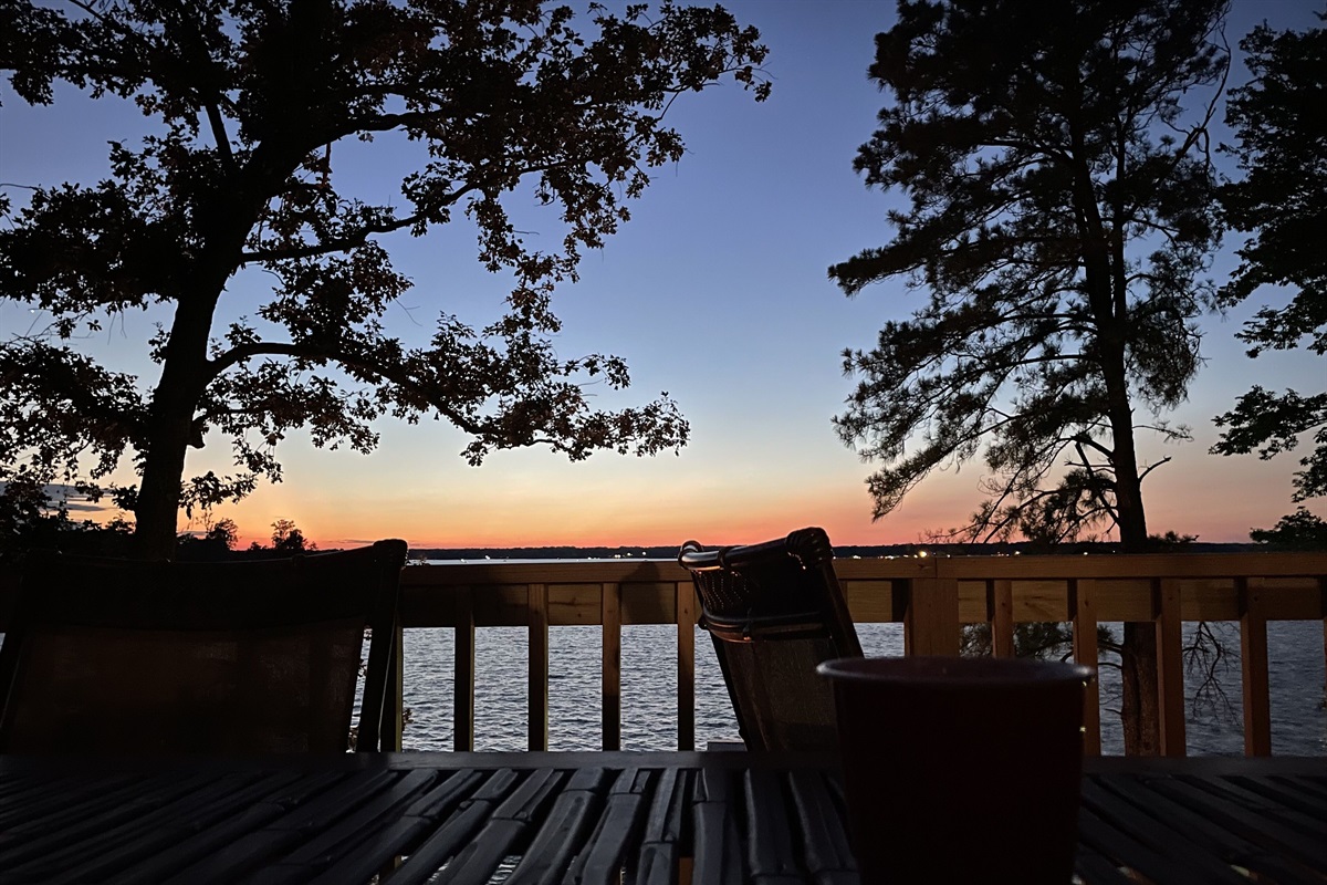 Dusk view from deck
