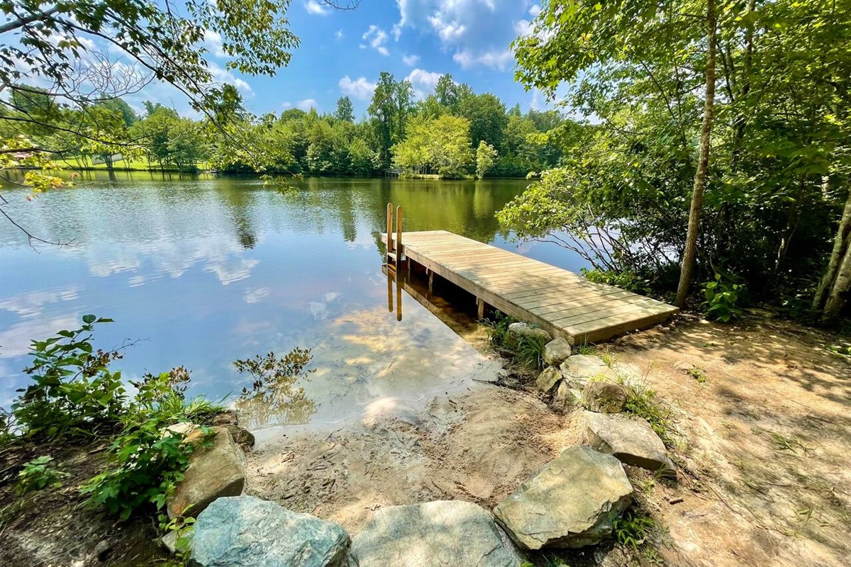 Private Dock and Beach on the Lake