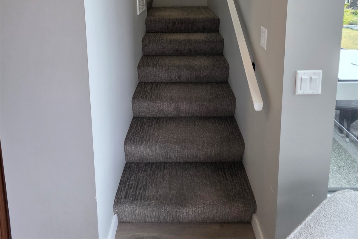 Both bedrooms and ensuites are upstairs.