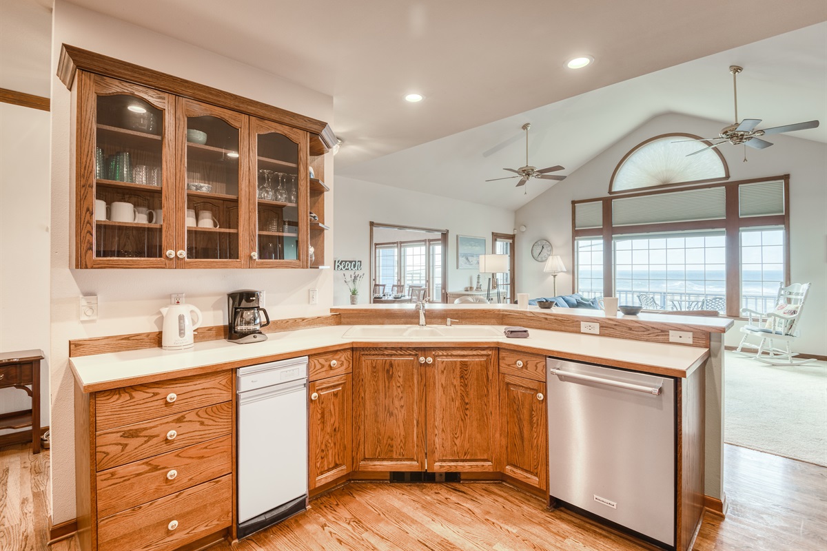 Kitchen Sink Looking to the View