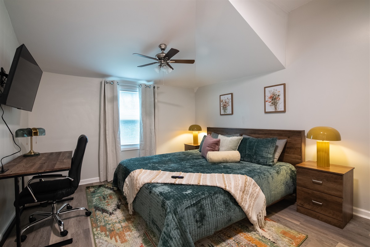 A roomy loft setup designed for groups or families, giving everyone their own cozy corner.