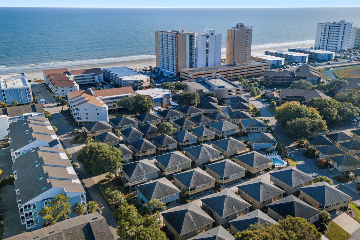 Guest Cottages Aeriel View