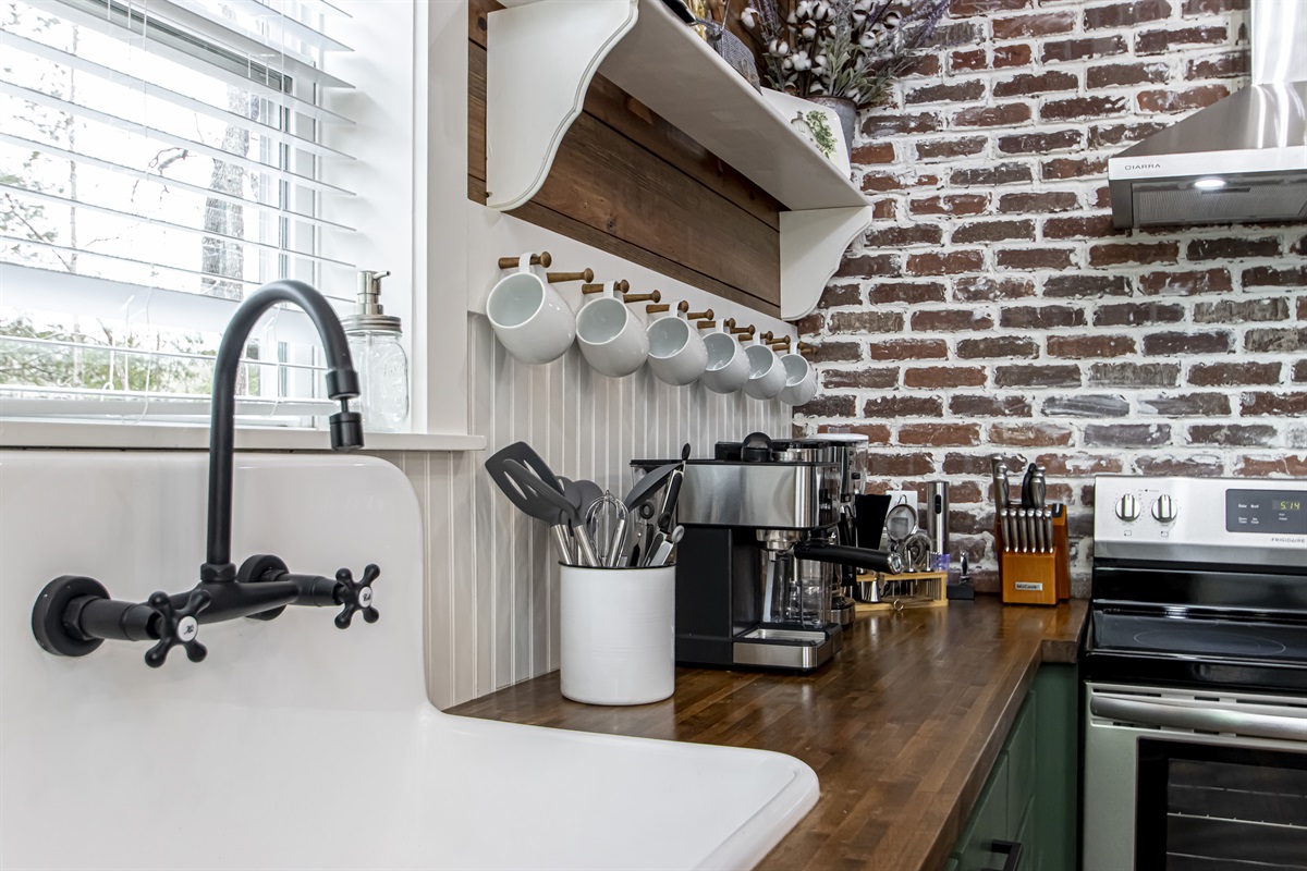 Sink and Espresso Machine