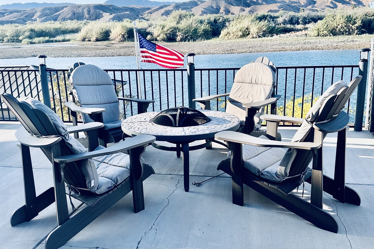 Outdoor fire pit area