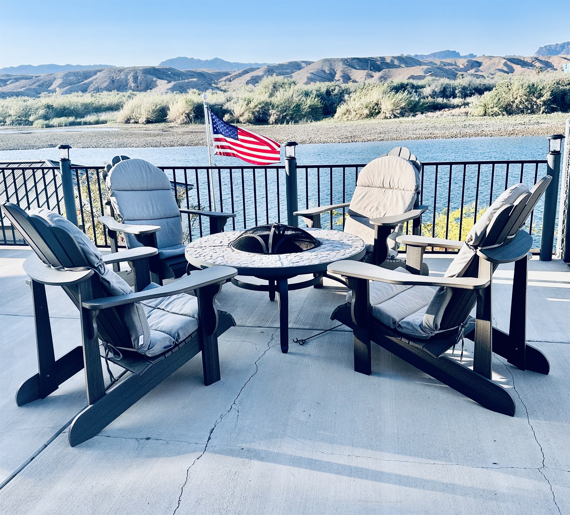 Outdoor fire pit area