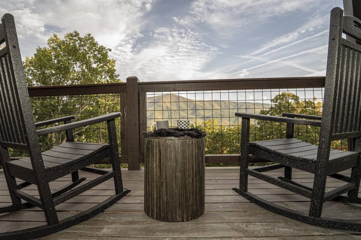 Enjoy your morning coffee on the balcony