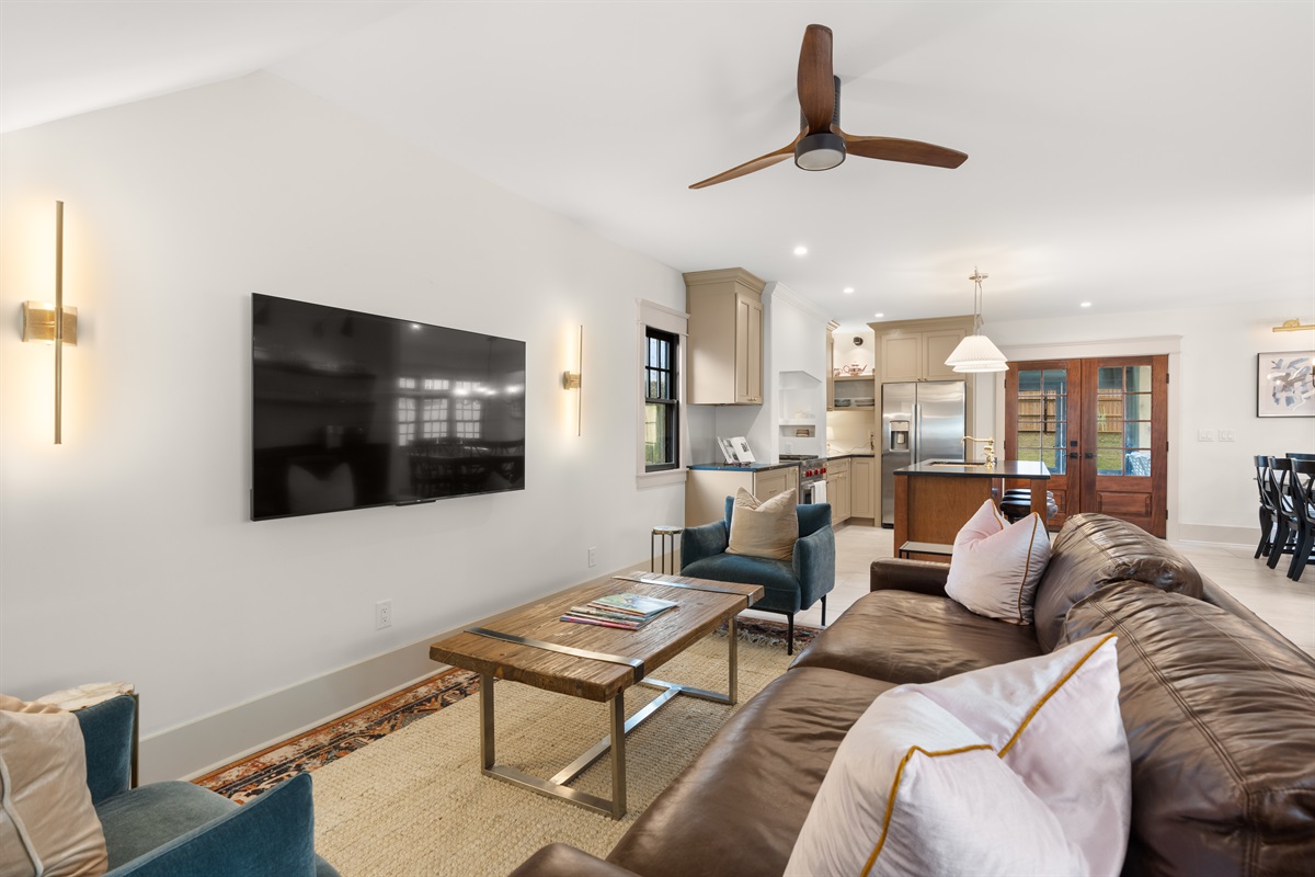 Enjoy a sports game or movie with the faily
