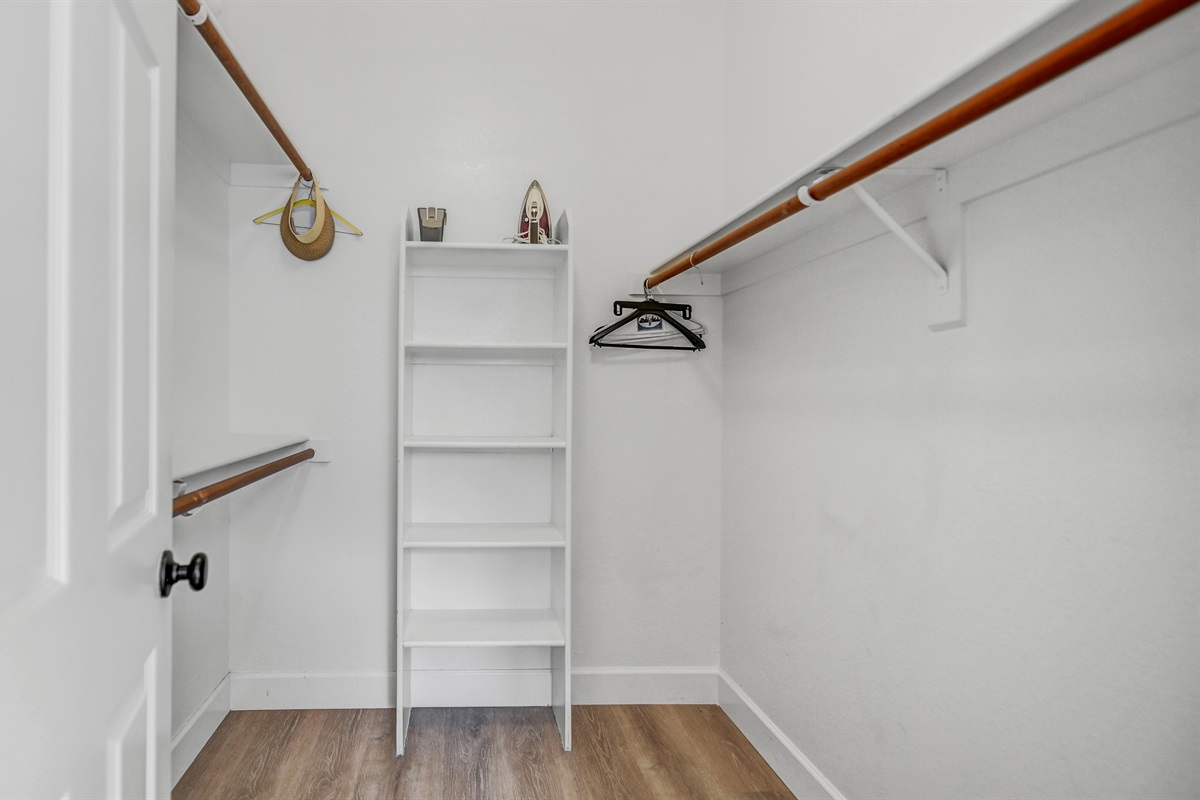 Large Walk-in Closet in Master