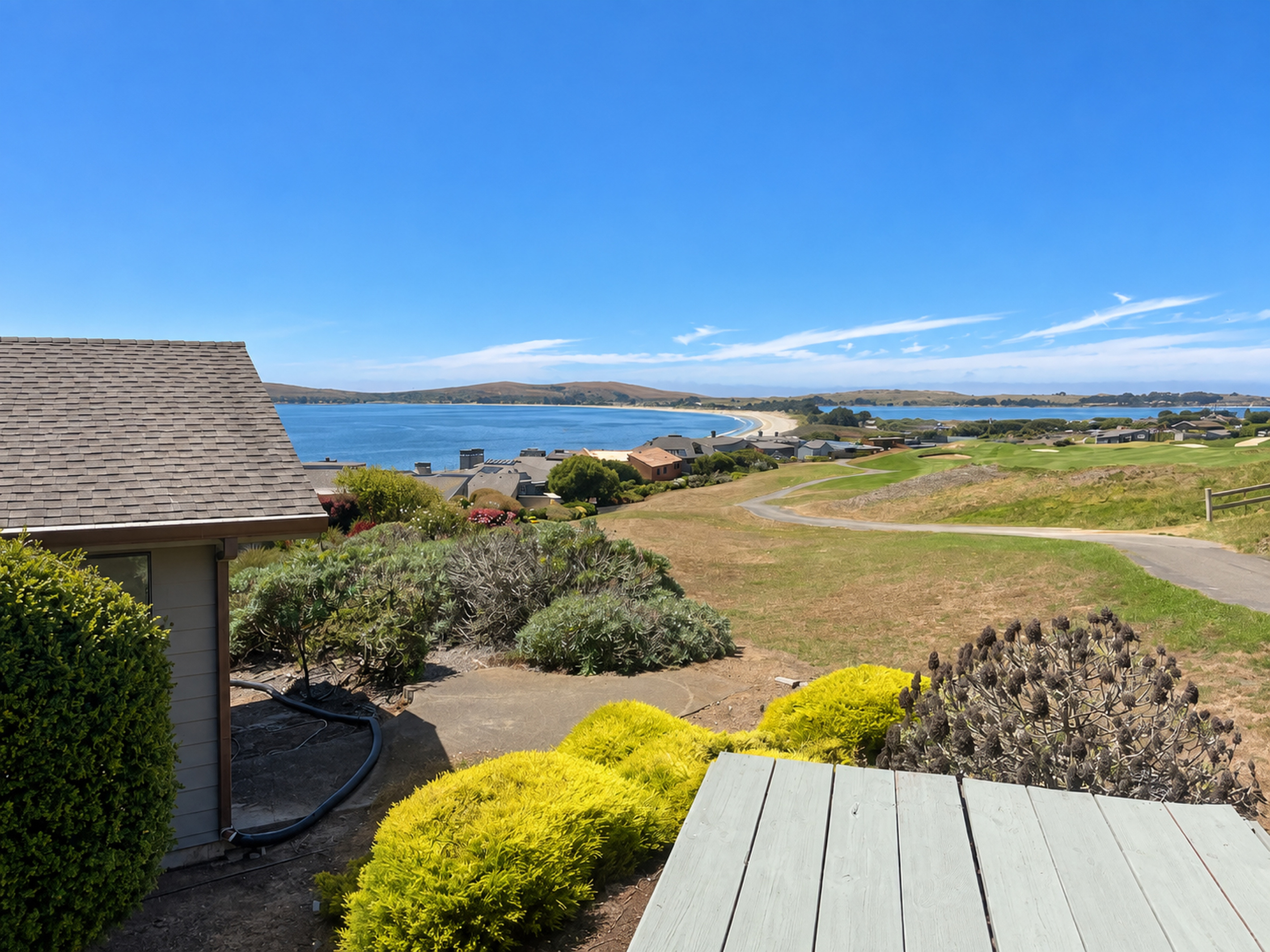 Ocean Views of Doran Beach and Bay views from Mstr Berm Suite #1 windows.