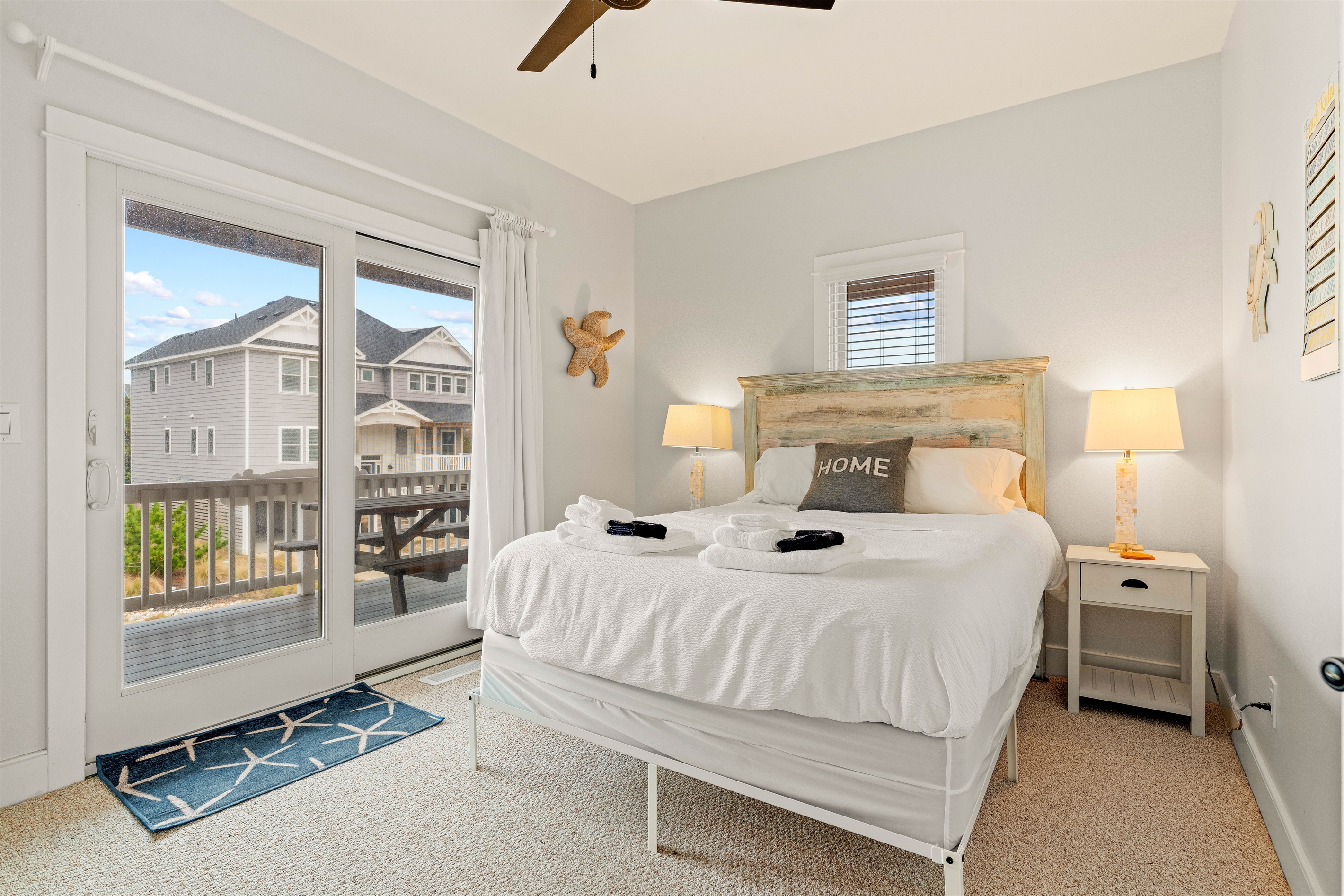 2nd Floor - Queen bedroom with deck access