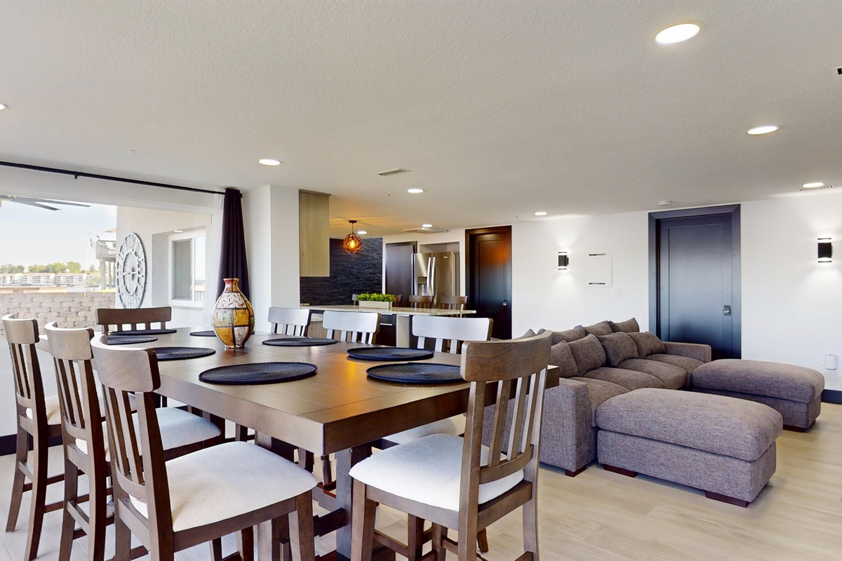 View as you walk into the lower level after returning from the dock/outside through the slider door.