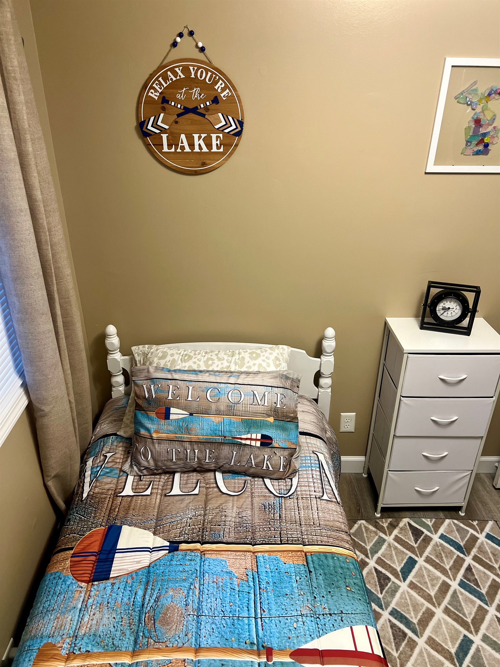 Twin Bed and bedside dresser 