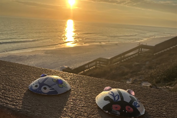 Sunset view from private deeded beach access