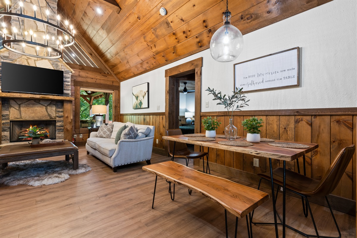 Rustic setting, modern joy.