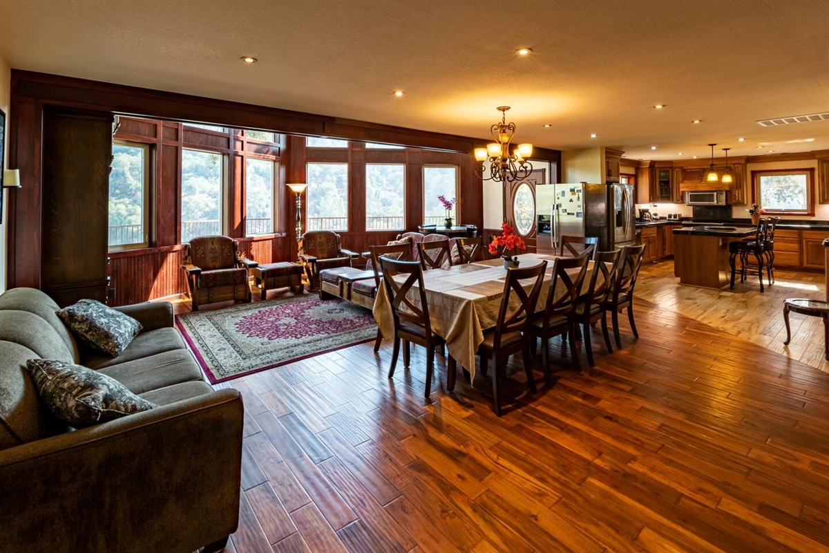 Family/dinning rooms with kitchen