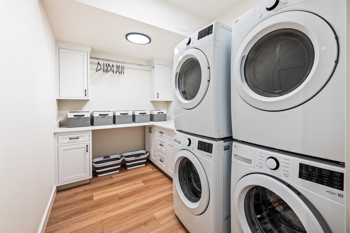 Laundry room - upstairs with dual stacked washer/dryer