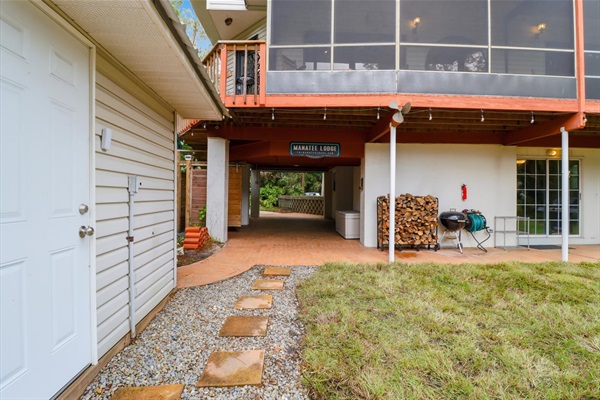 Firewood for firepit is provided