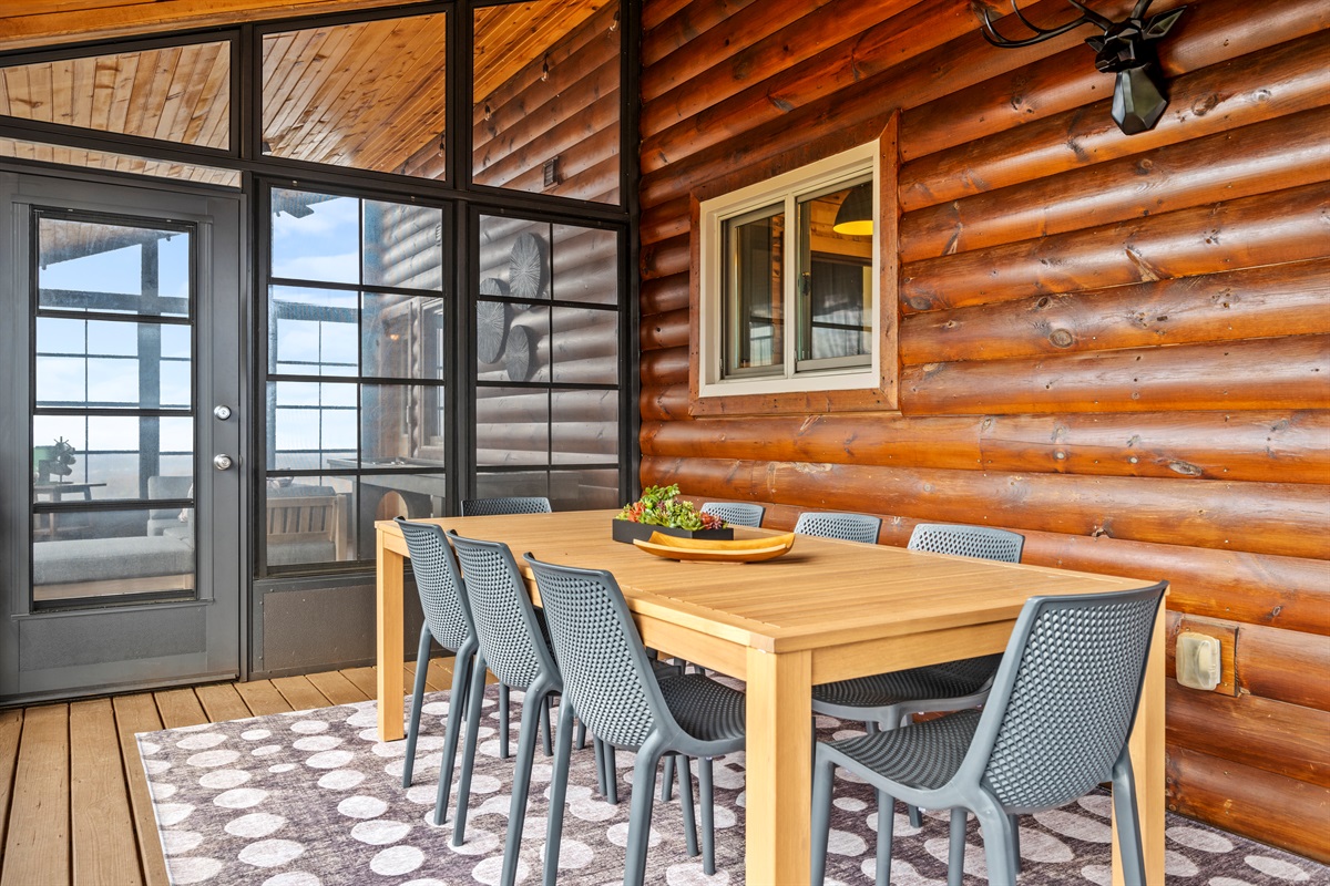 Spacious outdoor dining table for 8