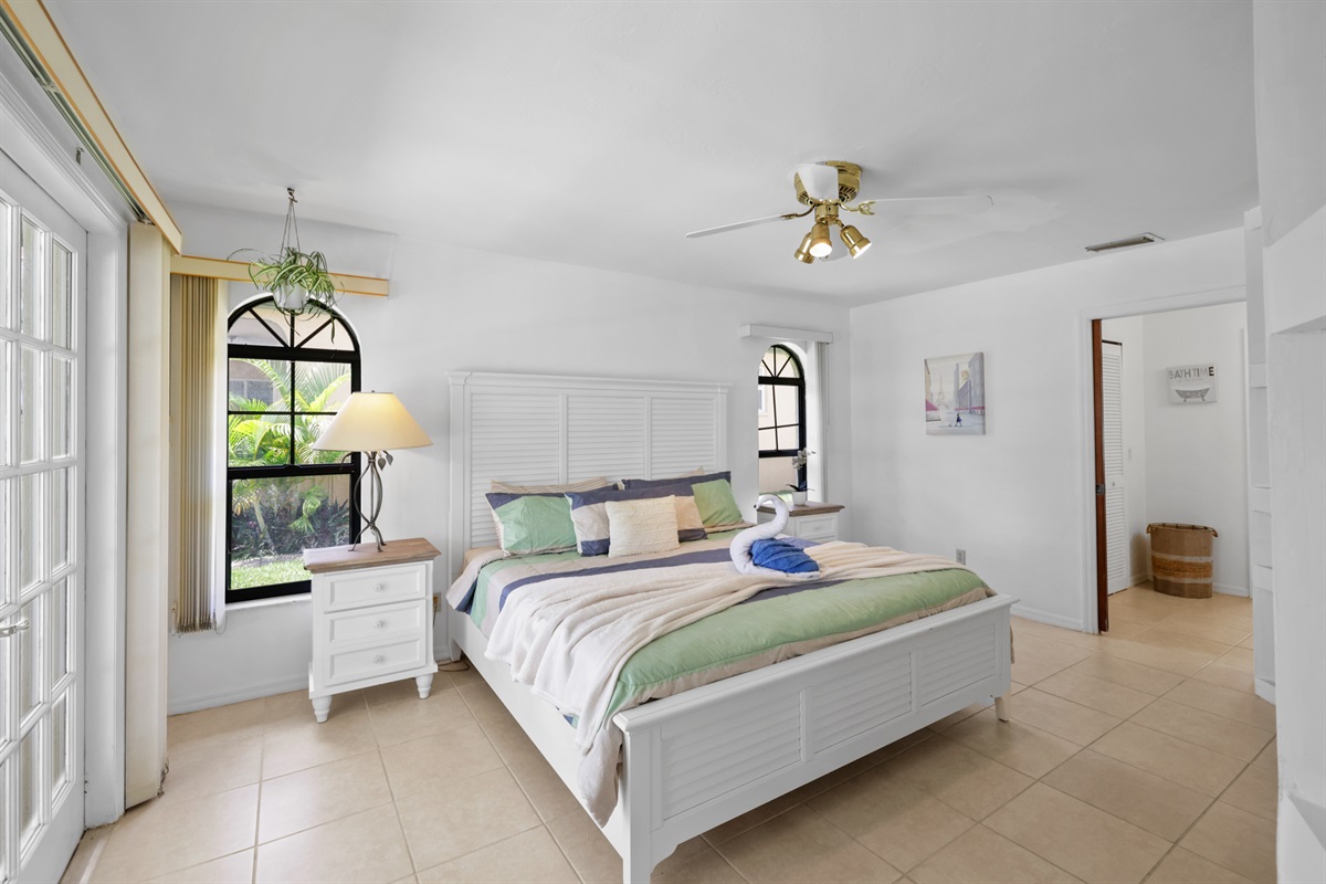 Bedroom retreat with poolside access