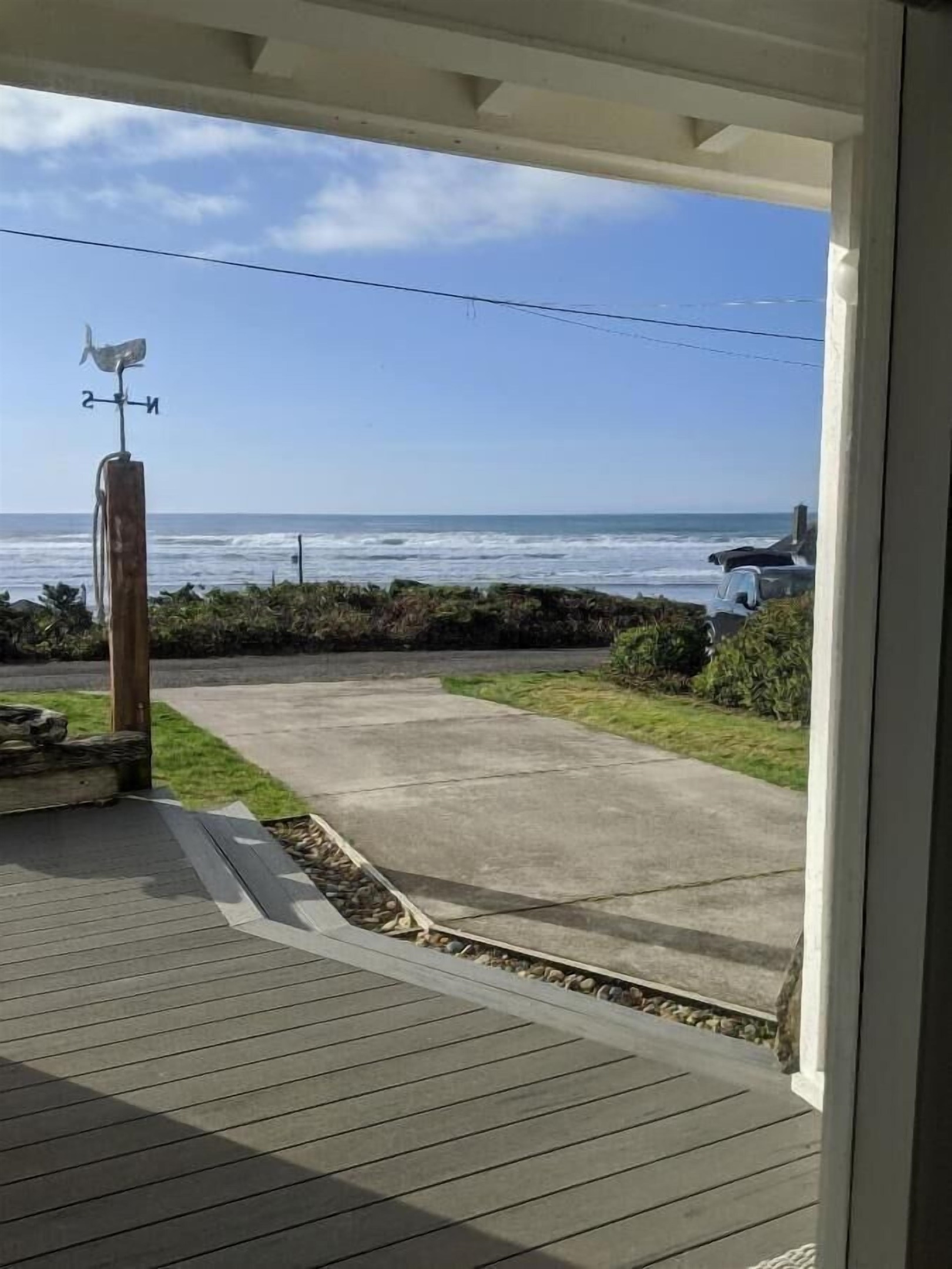 parking from entry way window