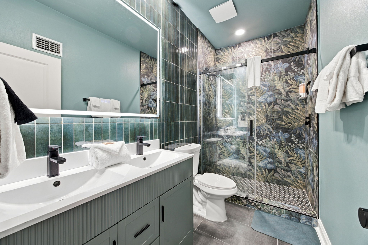 Refresh yourself in this beautifully appointed bathroom.
