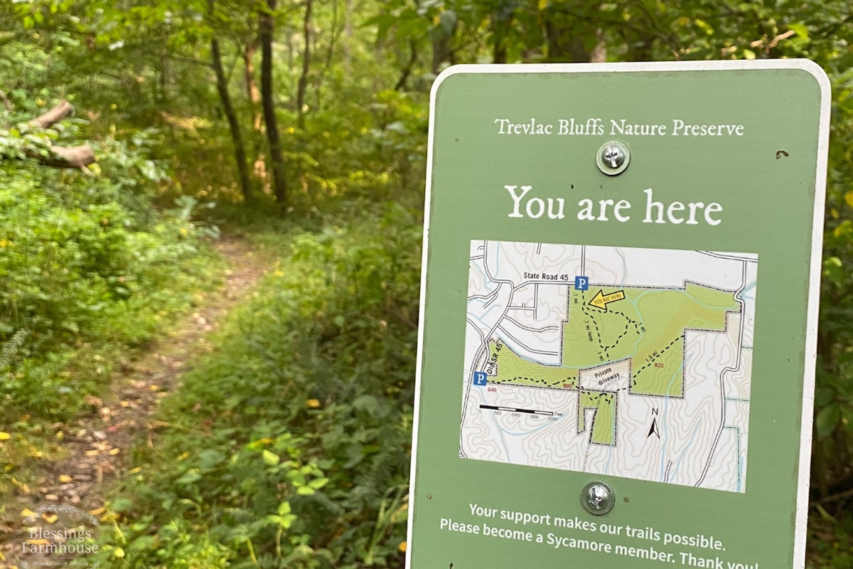 Nearby: Trevlac Bluffs Nature Preserve is just a stone's throw from the house!  It connects to the Tecumseh Trail.