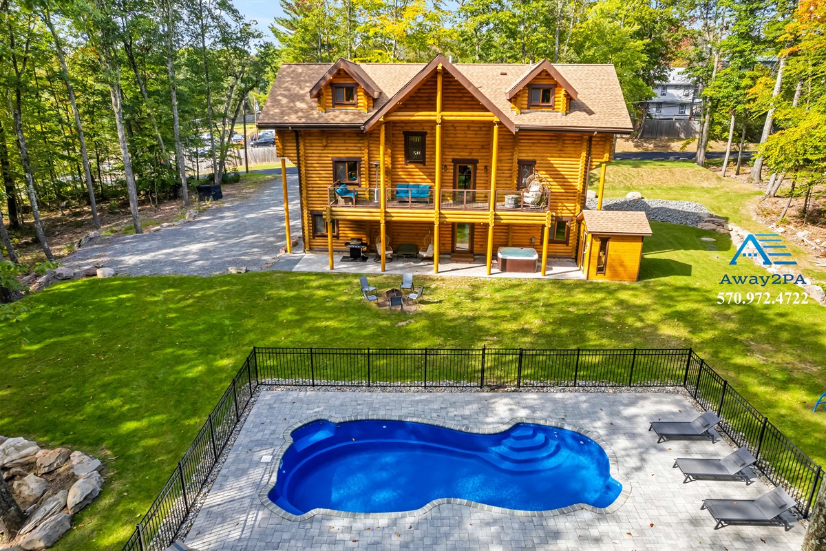"Private backyard oasis”