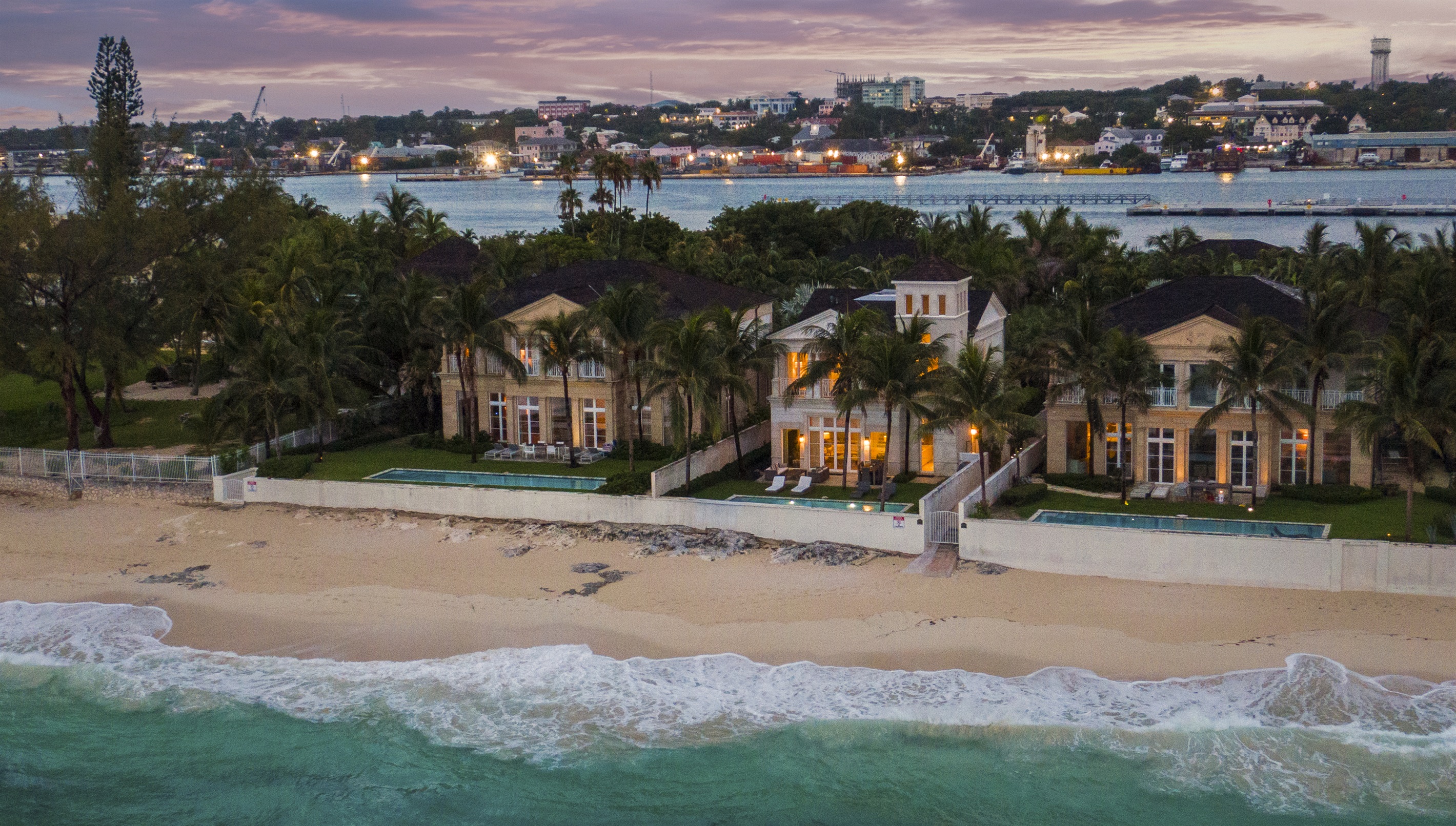 Nassau, Bahamas in the distance